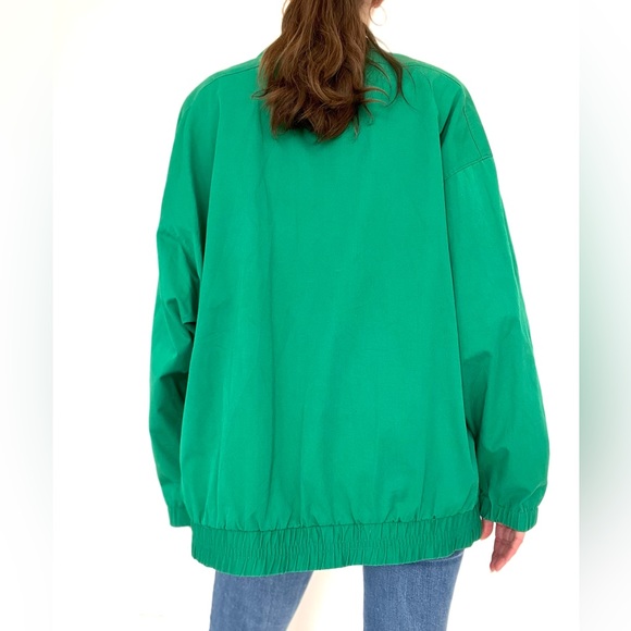 EUC Jaclyn Sport Vintage Green Windbreaker Jacket - Picture 4 of 5